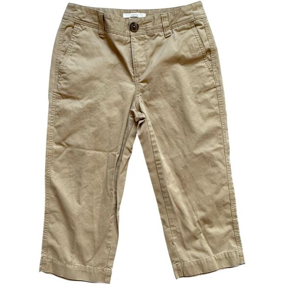 Womens Merona Khaki Chino Culottes Capris Pants - Sz 2 - Picture 1 of 1